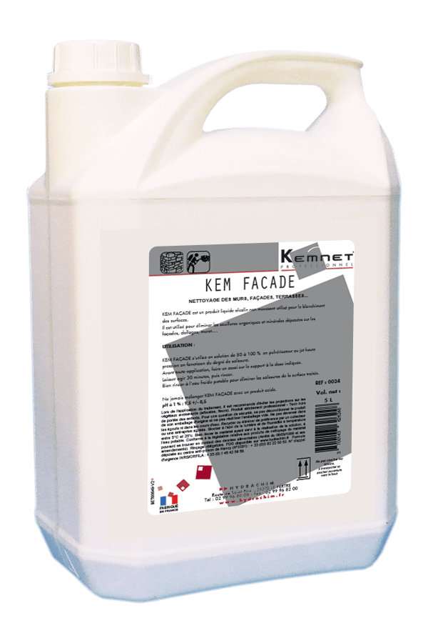KEMNET - Nettoyant façades et murs KEM FACADE - Bidon de 20 litres - 003003402
