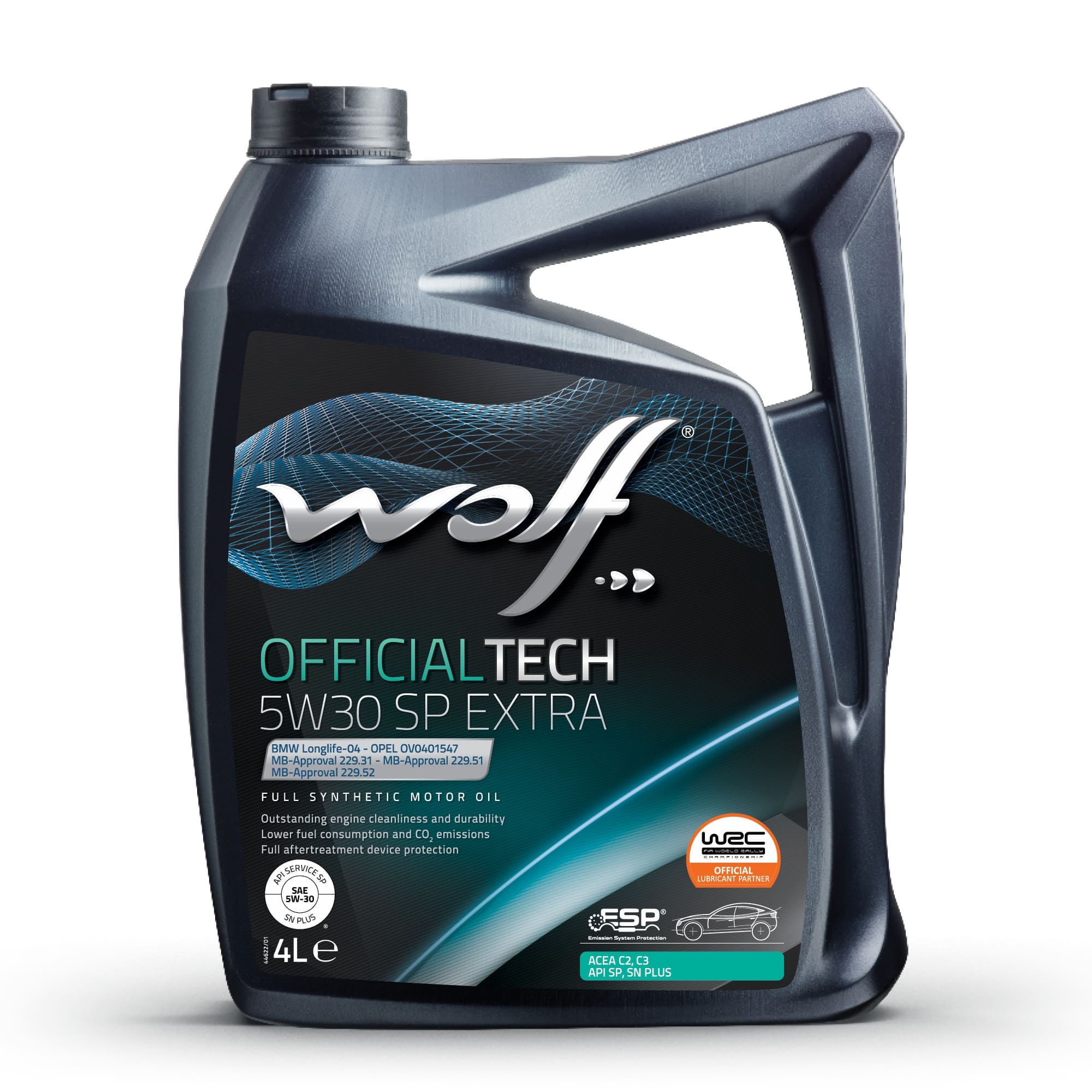 WOLF - Huile moteur OFFICIALTECH 5W30 SP EXTRA - Bidon de 4 litres - 1049359