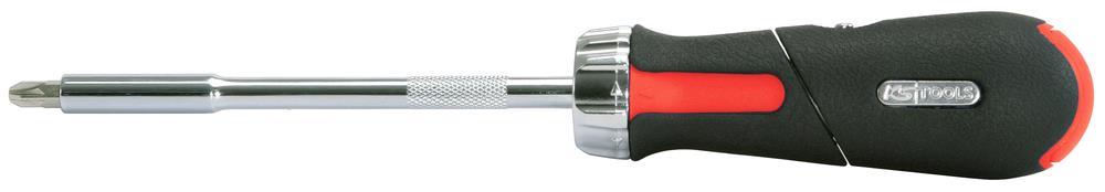 KS TOOLS - Tournevis revolver à cliquet avec 6 embouts - 159.2051