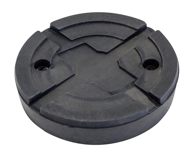 CLAS - Tampon caoutchouc rond avec enfort plaque metallique ø125x26mm - EG1152