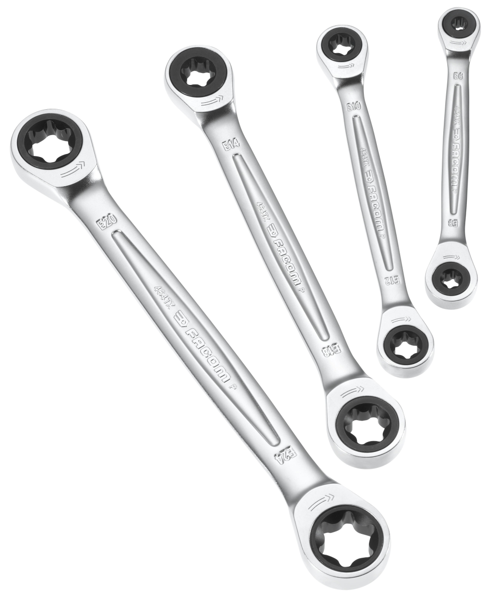 FACOM - Jeu de 4 clés à cliquet Profil E E-TORX - 464TX.J4PB