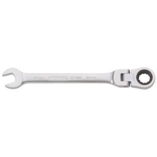 KS TOOLS - Clé mixte à cliquet et tête inclinable CHROMEplus - 503.4709