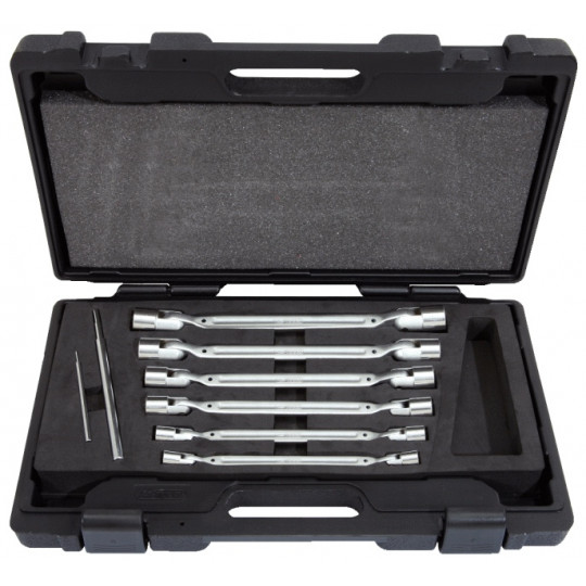 KSTOOLS - Coffret de 6 clés à douilles articulées - 12 pans - 517.0312