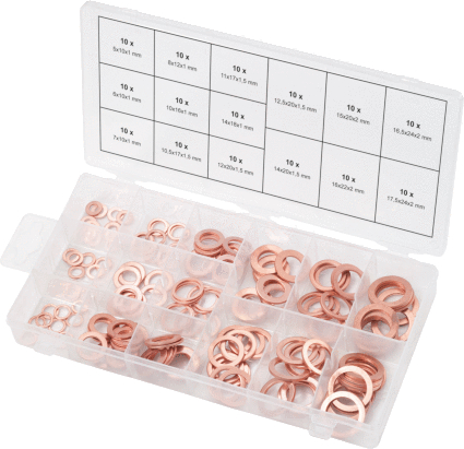 KSTOOLS - Assortiment de joints cuivre x150 - 970.0040