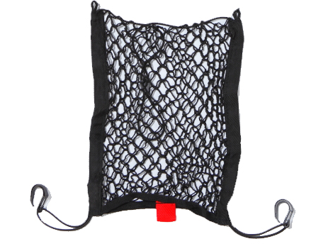 MOTTEZ - Filet ''poche'' avec élastique pour bloquer le sac. Permet de ranger une gourde, une bouteilles, un kway... hauteur 55cm - largeur de 33 à 45 cm - A403C