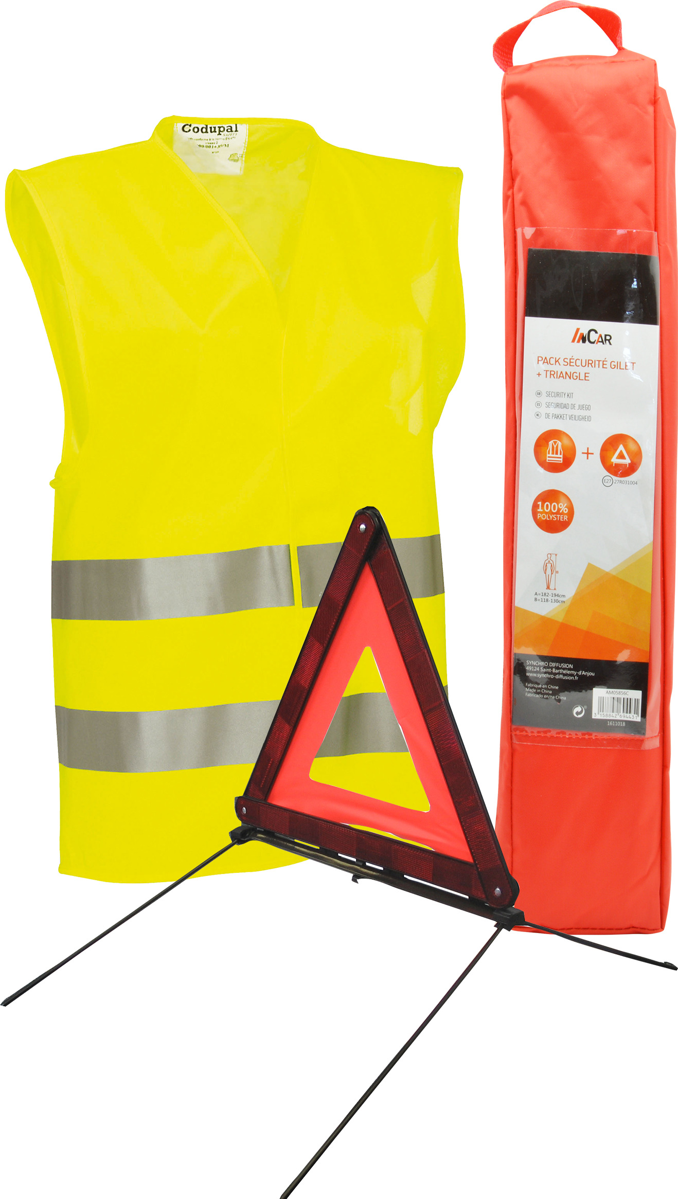 INCAR - Pack sécurité triangle gilet (housse) - 929466