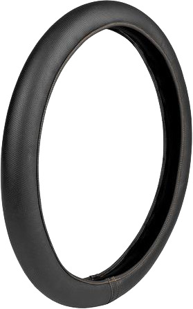 LAMPA - Couvre-volant SKIN noir couture beige 44/46cm - 936357