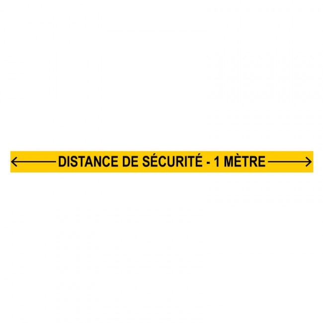 TOPCAR - Bande Distance de sécurité jaune - 1 mètre - spécial sol - 1000 x 70mm - 4007458