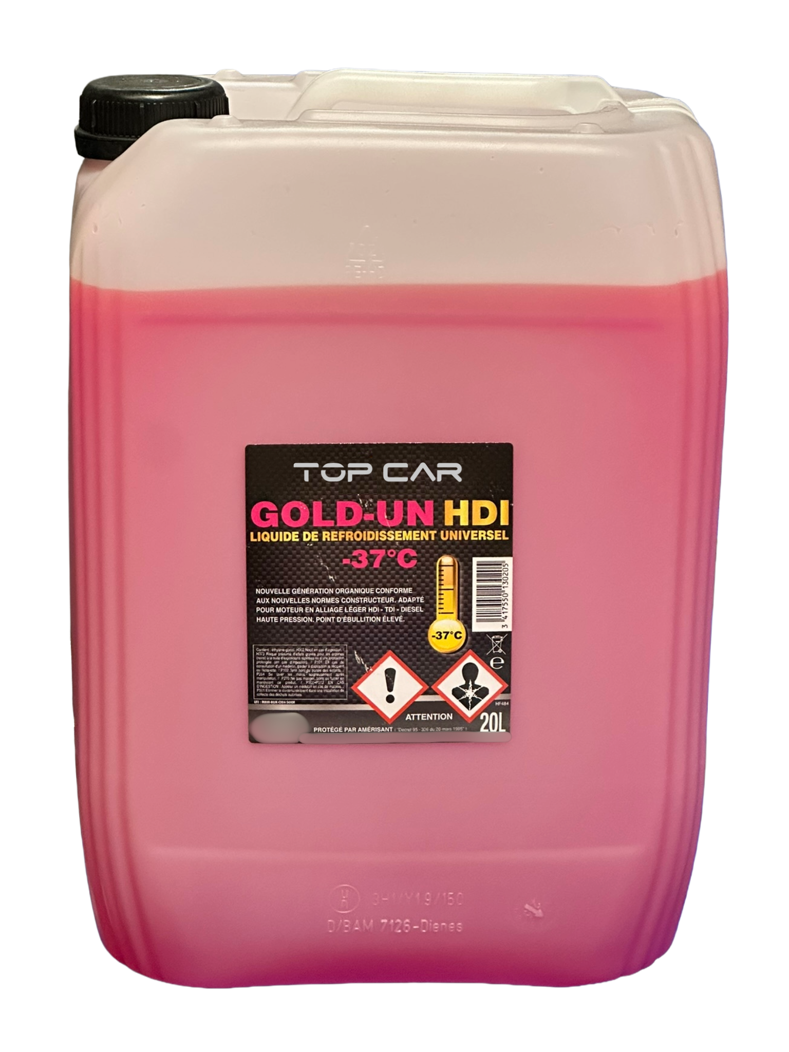TOPCAR - Liquide de refroidissement -37°C normes VAG - Bidon de 20 litres - EX37020OC
