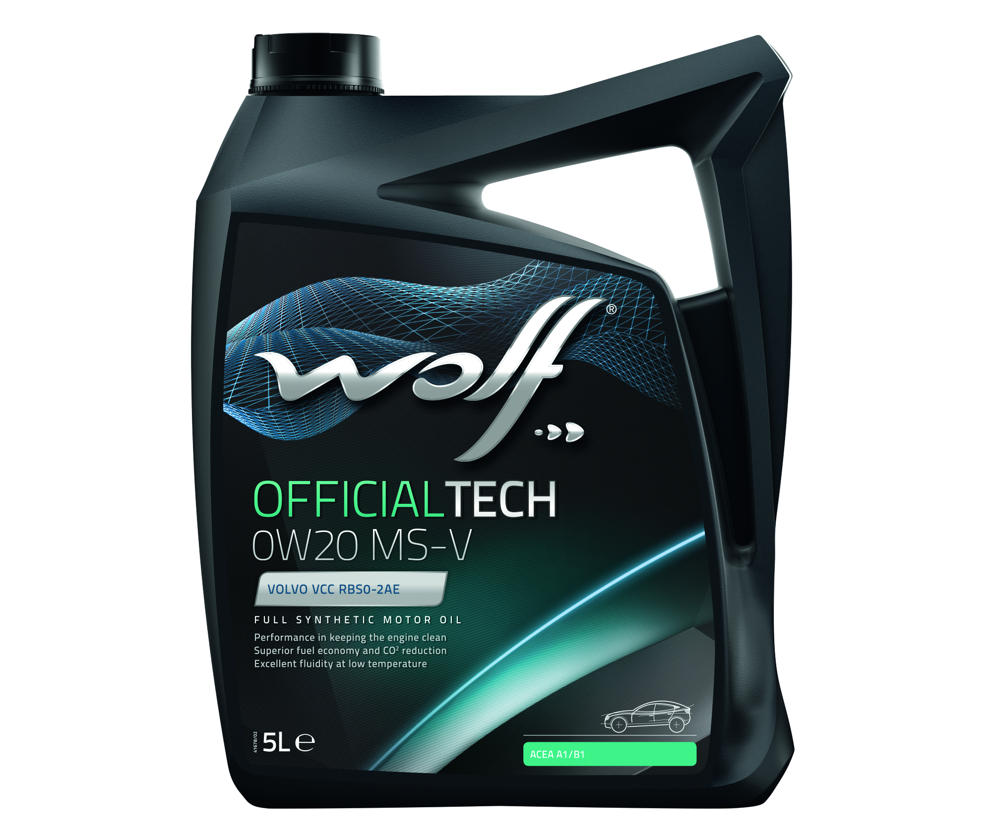 WOLF - Huile moteur OFFICIALTECH 0W20 MS-V - Bidon de 5 litres - 8332715